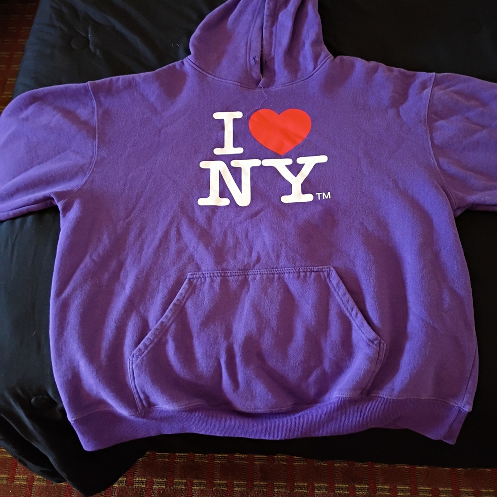 Purple I Love NY Hoodie